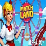 Взломанная Matchland - Build your Theme Park