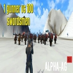Взломанная 1 gunner vs 100 swordsmen